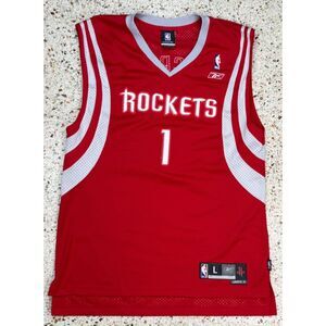 Reebok NBA Stitched Houston Rockets #1 Tracy Mcgrady Basketball Jersey Size L‎